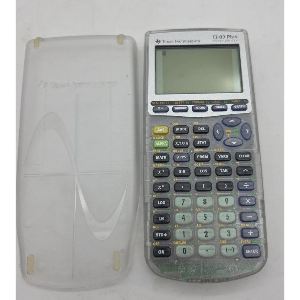 Texas Instruments TI-83 Plus Silver Edition Clear Graphing Calculator with Cover